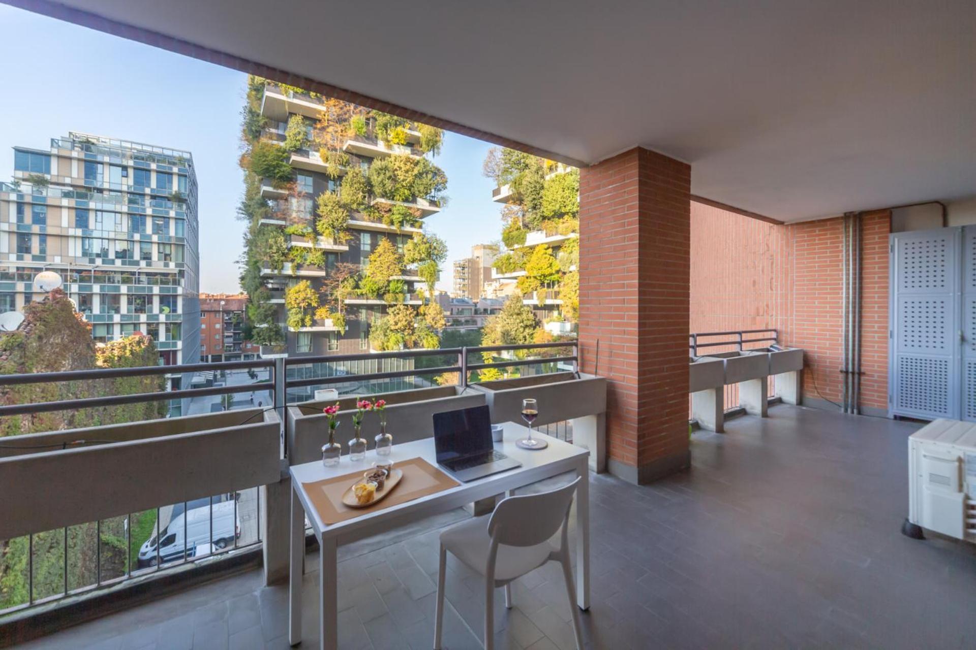 Modern Oasis Opposite Bosco Verticale Apartment Milan Exterior photo